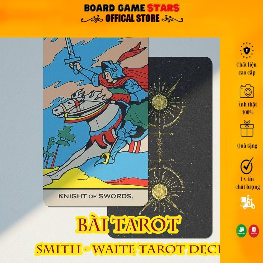 Bộ Bài Tarot Rider Waite Smith Deck Tarot 78 Lá Cao Cấp Bài NhậnThông Điệp Từ Vũ Trụ-(Quỳnh Trâm)