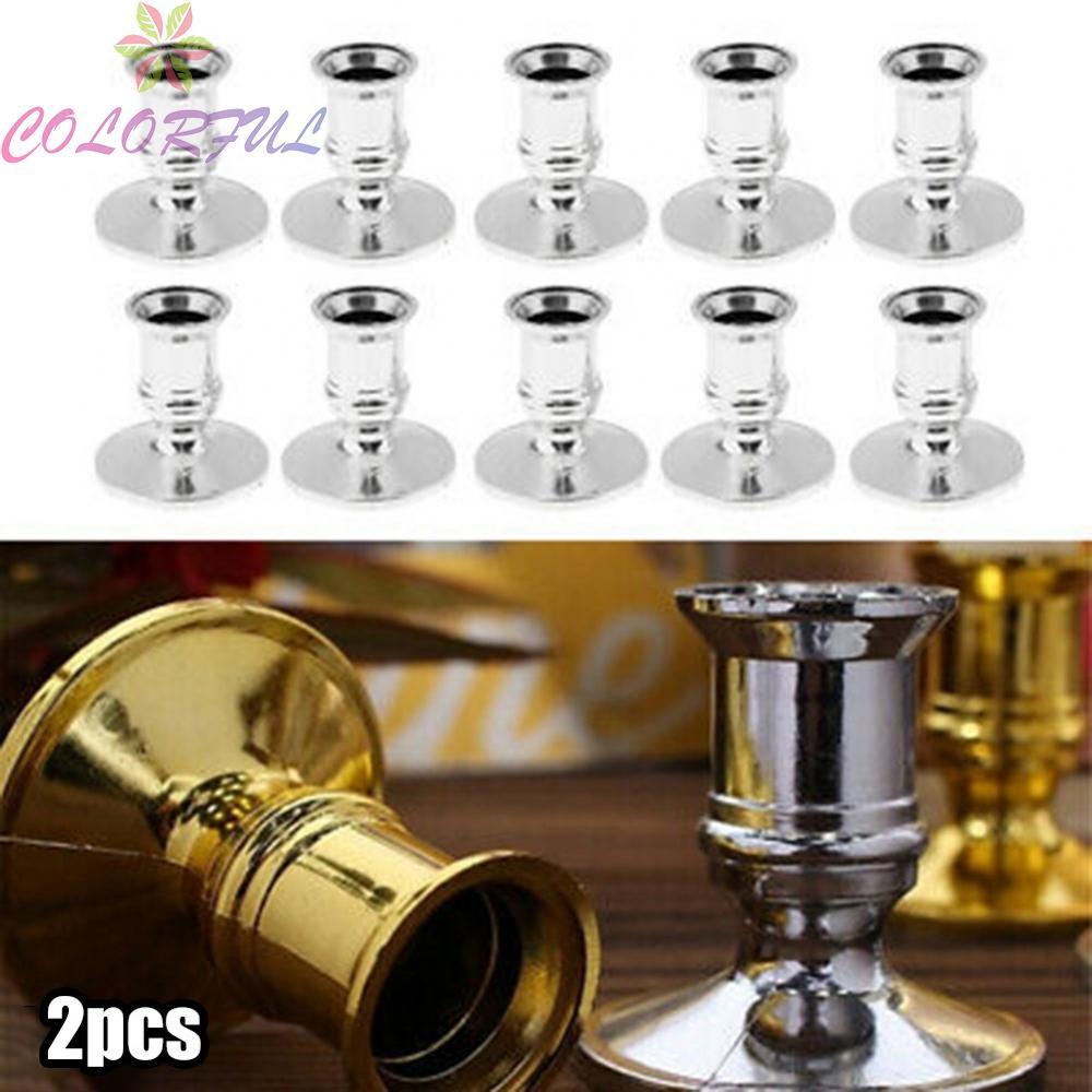 Candle Holders Candlestick Standard Traditional Shape Wedding&Home Decor 2pcs
