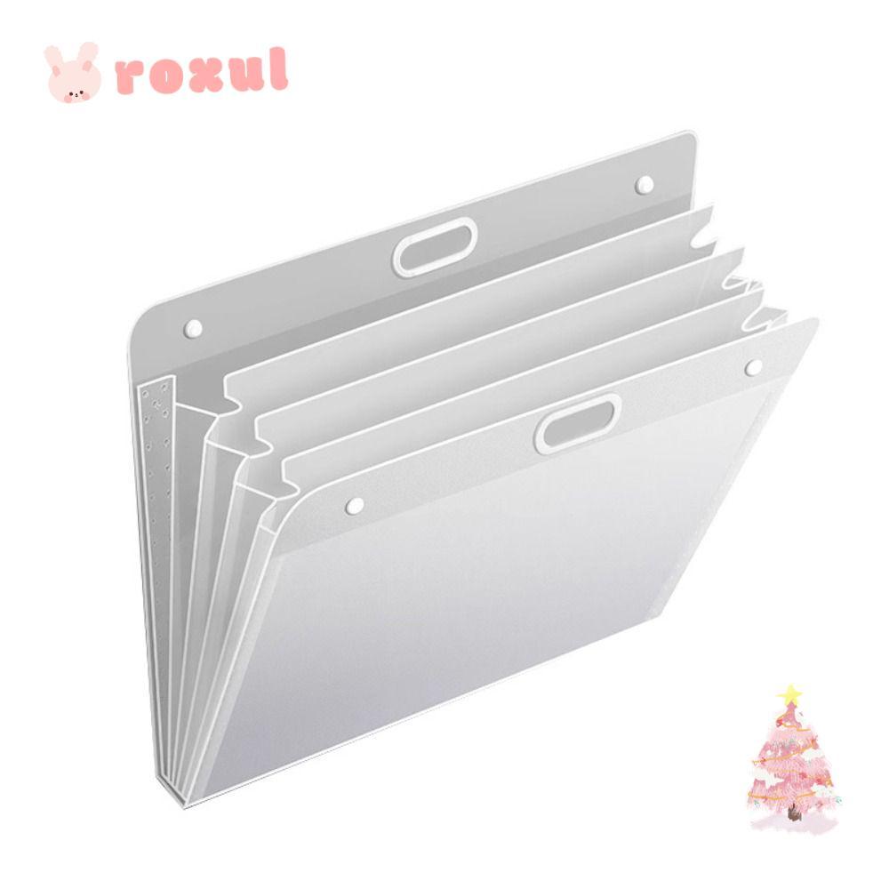 Thư mục tập tin ROXUL, Túi đựng giấy vẽ tranh di động chống nước, Album ảnh trong suốt bốn lớp A2 / 