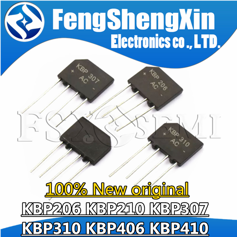 10 Cái / lốc KBP206 KBP210 KBP307 KBP310 KBP406 KBP410 Bộ chỉnh lưu cầu DIP-4