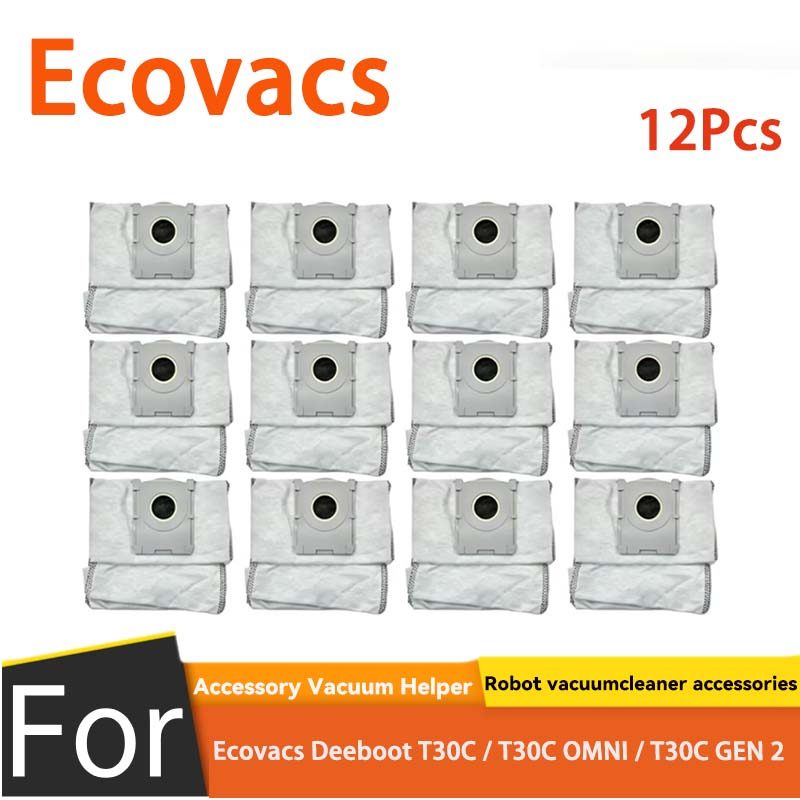 Dành Cho (Ecovacs Deeboot T30C / T30C OMNI / T30C GEN 2) Phụ Kiện Túi Bụi (12 CÁI)