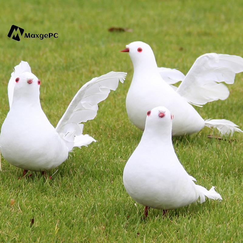 [Max-t] Mô phỏng nhân tạo Peace Dove Foam Feather Birds Wedding Crafts Trang trí mới