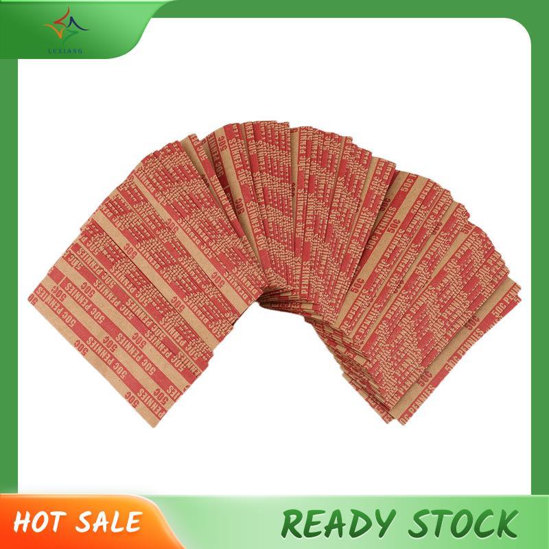 [luxiang.th] 100 CÁI Penny Coin Wrappers Penny Sleeves Flat As Shown Penny Rolls Wrappers