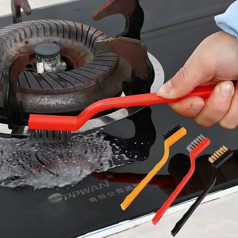 Popular~Gas stove cleaning brush, iron brush, fiber brush, oil and stain removal brush, gas stove su