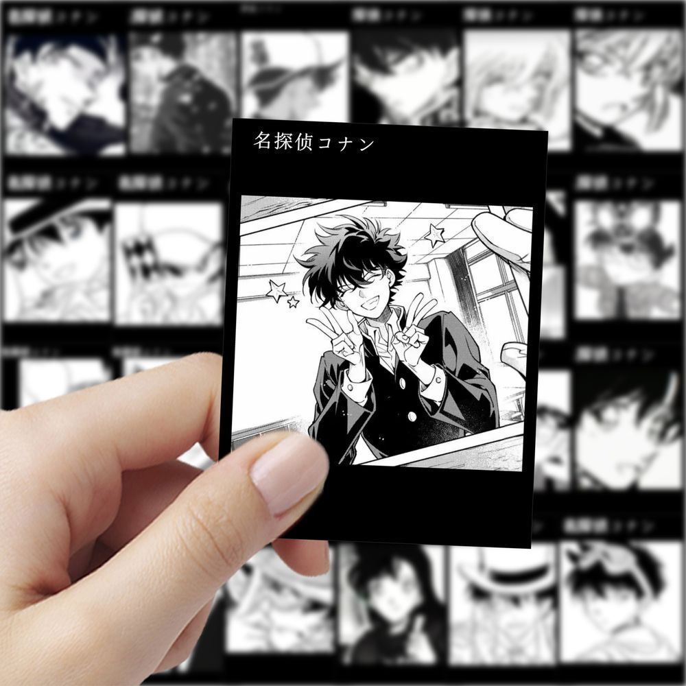 180 Tờ Đen Trắng Thám Tử Lừng Danh Conan Phantom Thief Kidd Polaroid Phong Cách Dán diy Sổ Tay Chất 