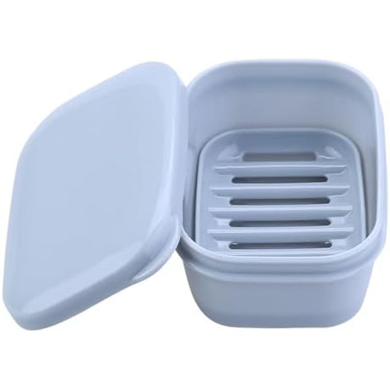 4Pcs Travel Soap Container - Portable Soap Box, Leakproof Soap Case, Plastic Soap Bar Holder - Campi