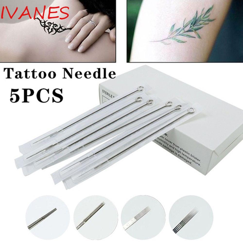 IVANES Beauty Needles Sterilized Professional Permanent Steel Tattoo Shader