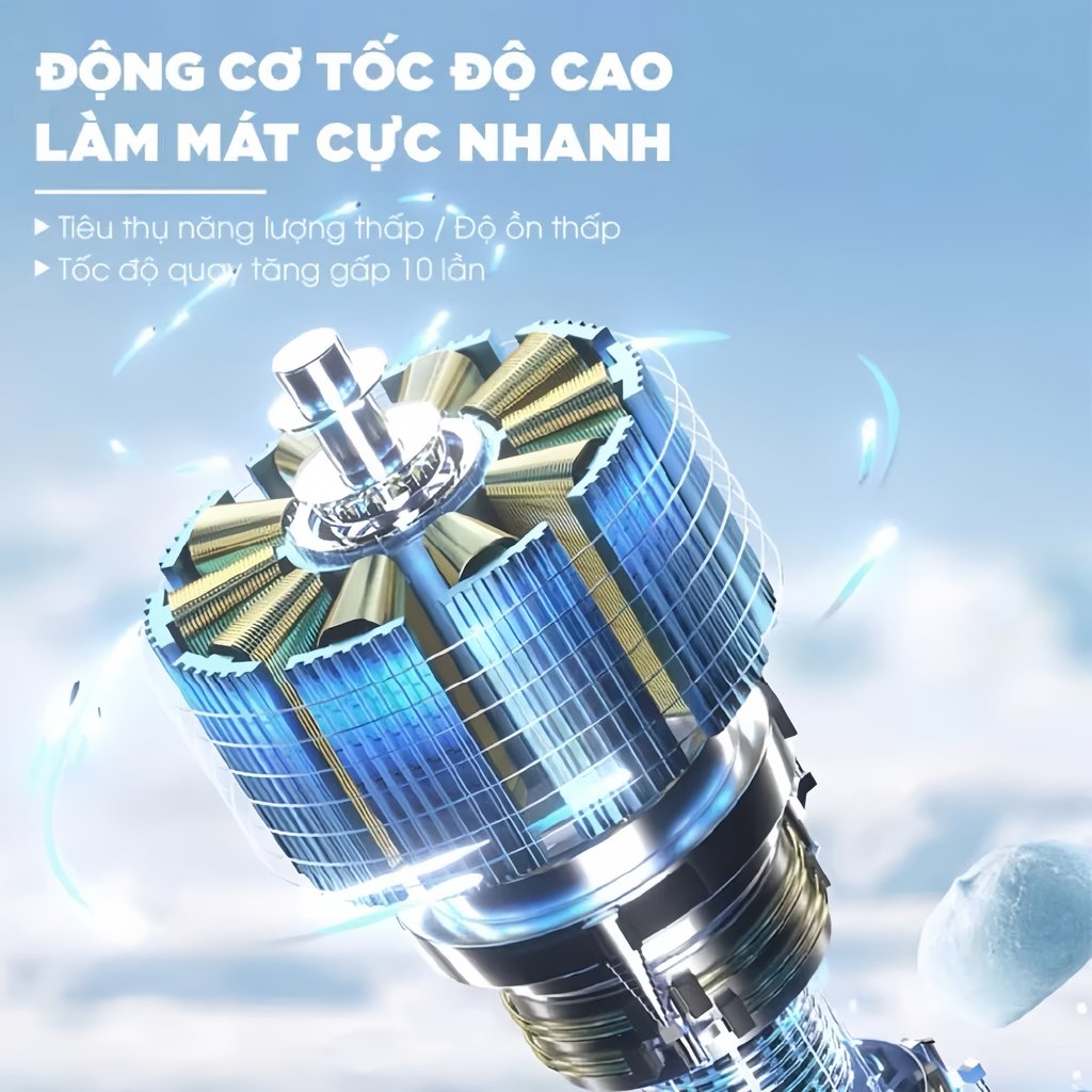 Quạt Cầm Tay Mini Sò Lạnh  Dung Lượng 4000mAh Làm Mát Sò Lạnh 100 Tốc Độ Gió Gấp Gọn 90 Độ Tặng Kèm Dây Đeo | BigBuy360 - bigbuy360.vn