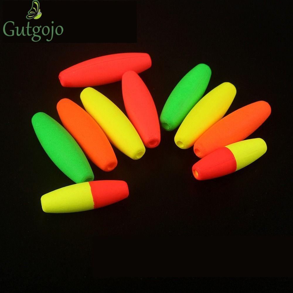 GUTGOJO 10 Chiếc Xì Gà Nổi, Có Ống Cắm Bọt Cứng Câu Cá Dài, Phao Nổi Ống S M L XL Nhẹ Phao Câu Cá Bo