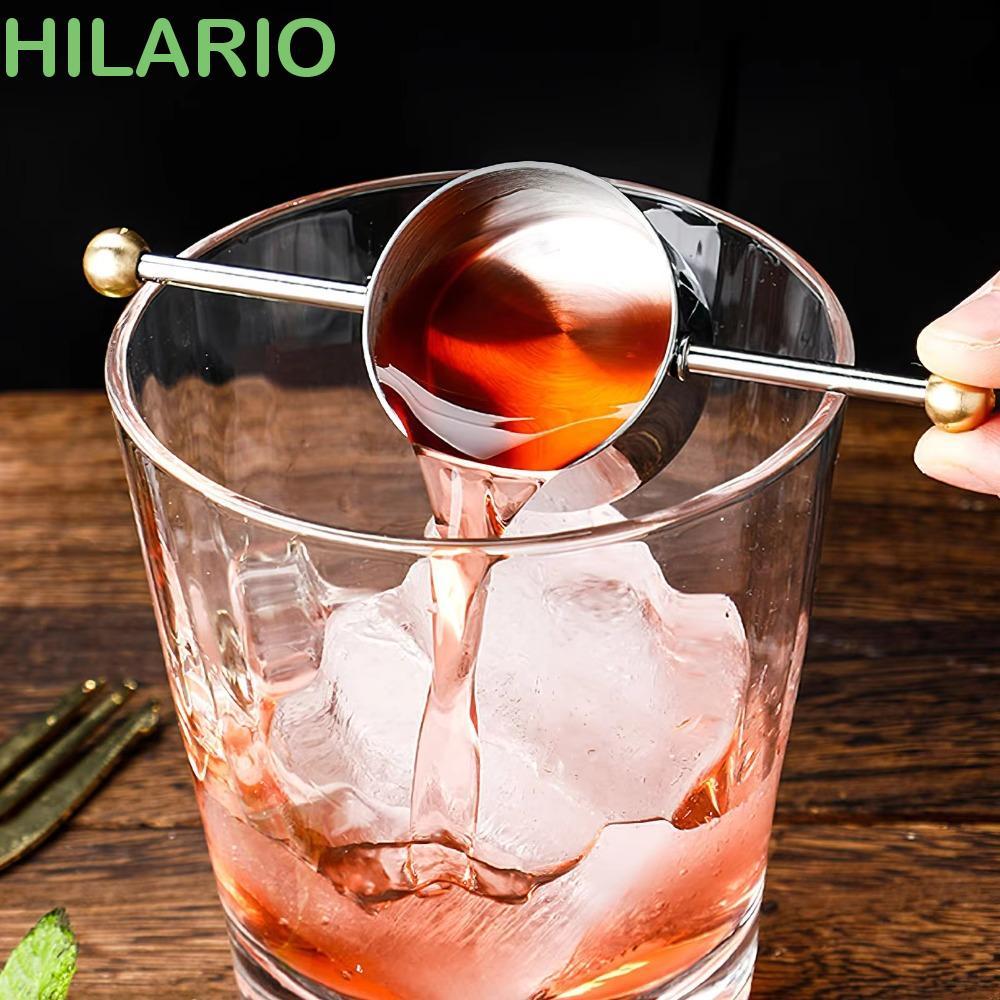 Cốc đo thanh HILARIO, Thiết kế hạt đôi bằng thép không gỉ Cocktail Jigger, Công cụ trộn chính xác th