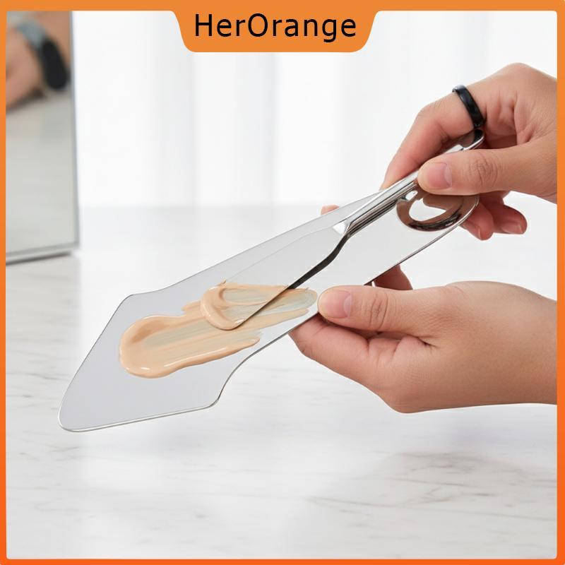 Dụng cụ cạo Guasha bằng thép không gỉ HerOrange có túi da Pu Thìa kim loại Máy mát xa mặt Làm đẹp Dụ