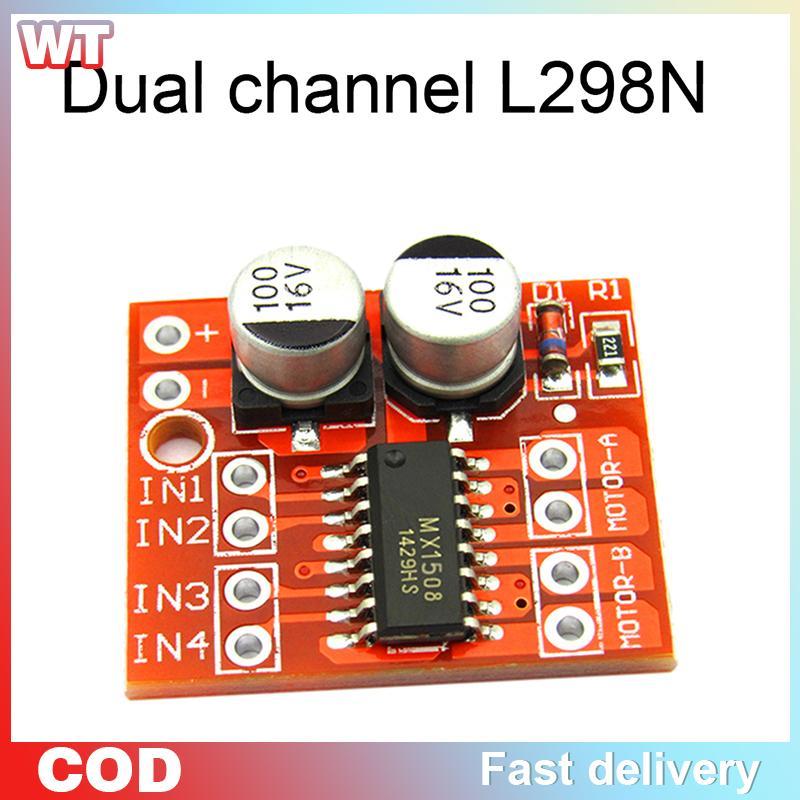 [WT] Mô-đun Mini điều khiển động cơ DC kênh kép Điều khiển tốc độ PWM ngoài L298N