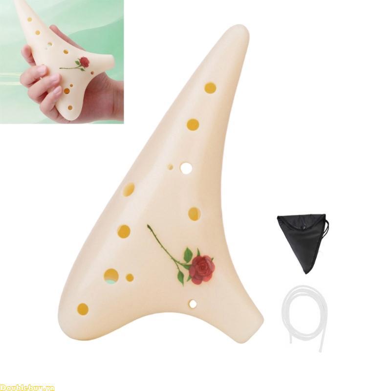 Doublebuy Resin Ocarina 12 lỗ tiện dụng để thực hành ngoài trời và chương trình sân khấu