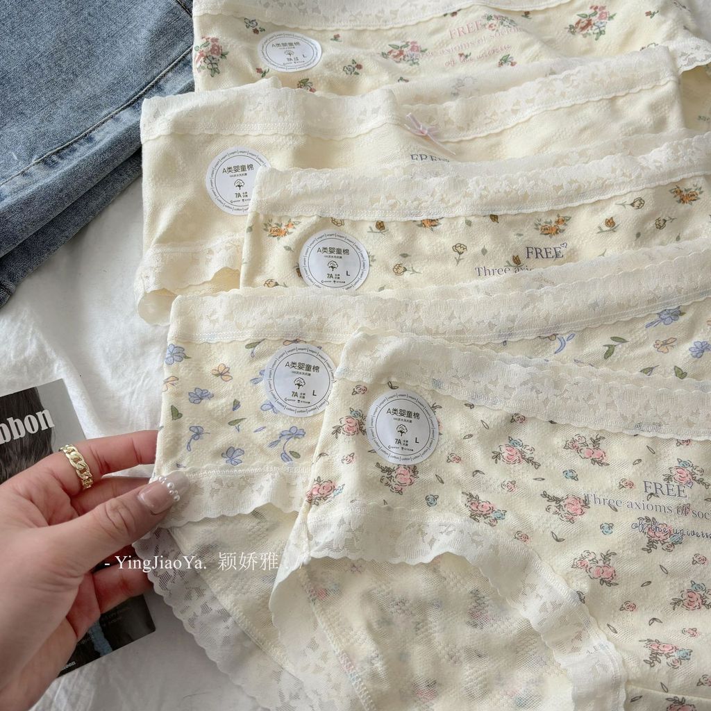[COMBO 5] Quần Lót Nữ Cotton Hoa Nhí Phong Cách Nhật Bản Kháng Khuẩn Chuẩn 7A QH189