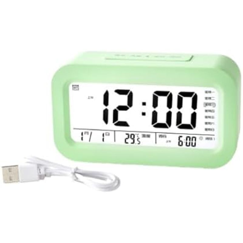 Digital Alarm Clock Backlight Snooze Mute Calendar Desktop Electronic Bcaklight Table Clocks Desktop