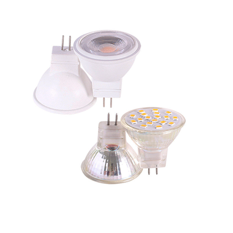 Nhựa Clad Nhôm Mr11 Kính Nhỏ Spotlight MR11 gu4 Pin 12V 3W COB 2800K Cốc Đèn Nhỏ 4W2O