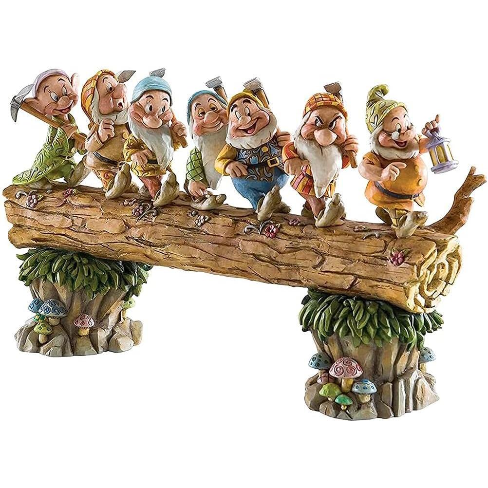 Tượng Gnome Garden Dan & Dre - Đồ trang trí cổ tích 7 Gnome Dwarfs Elves dễ thương, Tượng yêu tinh c