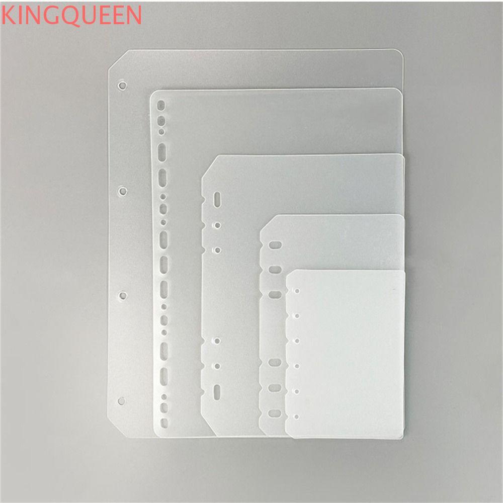 KINGQUEEN Looseleaf Divider Matte Universal Board Page Trong suốt Chương trình nghị sự Chất kết dính