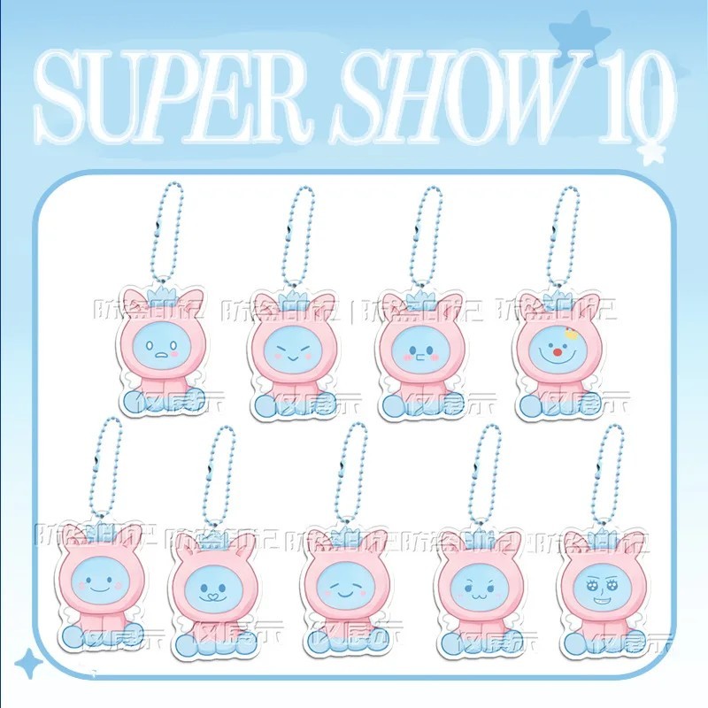 Móc khóa mica Super Junior Super Show 10 Acrylic Kpop Phụ kiện balo Heechul Donghae Eunhyuk Quà tặng