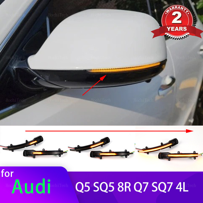 Đèn báo rẽ động LED bên gương báo nhấp nháy Đèn tuần tự cho Audi Q5 SQ5 8R 2008-17, Q7 SQ7 4L faceli
