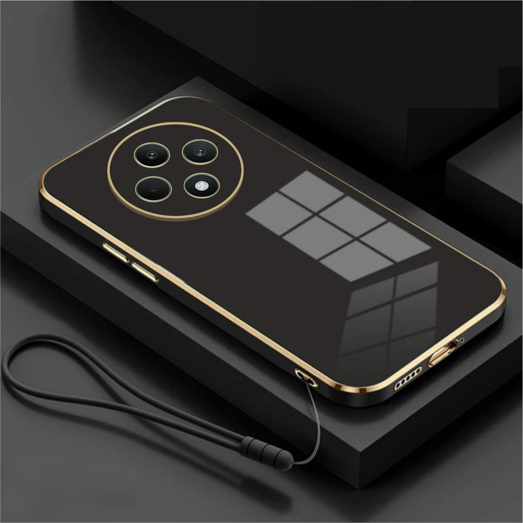 Ốp Lưng Mềm Oppo Reno 12F 5G Reno 12F 4G Vỏ Mạ Điện Sang Trọng Dây Đeo TALI Miễn Phí