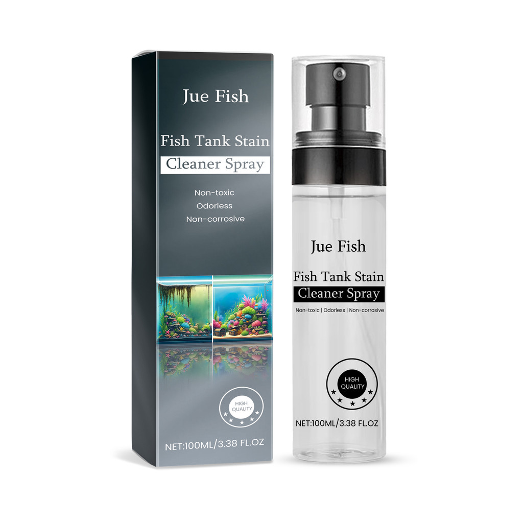 Jue-Fish Fish Fish Tank Stain Cleaning Spray Stain Cleaning Desaling No Residue No Damage to Fish Cl