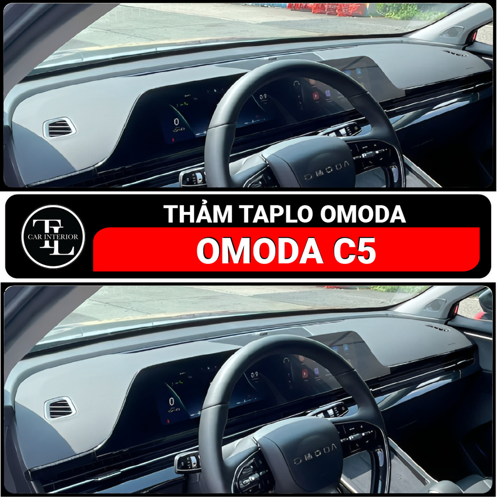 Thảm phủ taplo OMODA C5 nhung lông cừu, da carbon, da fiber cao cấp, TL Auto