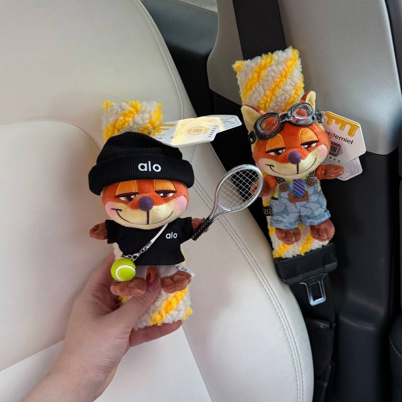 Tennis Nick Fox Zootopia Pilot Car Shoulder Sleeve Safety Belt Protective Cover Gift Yo50
