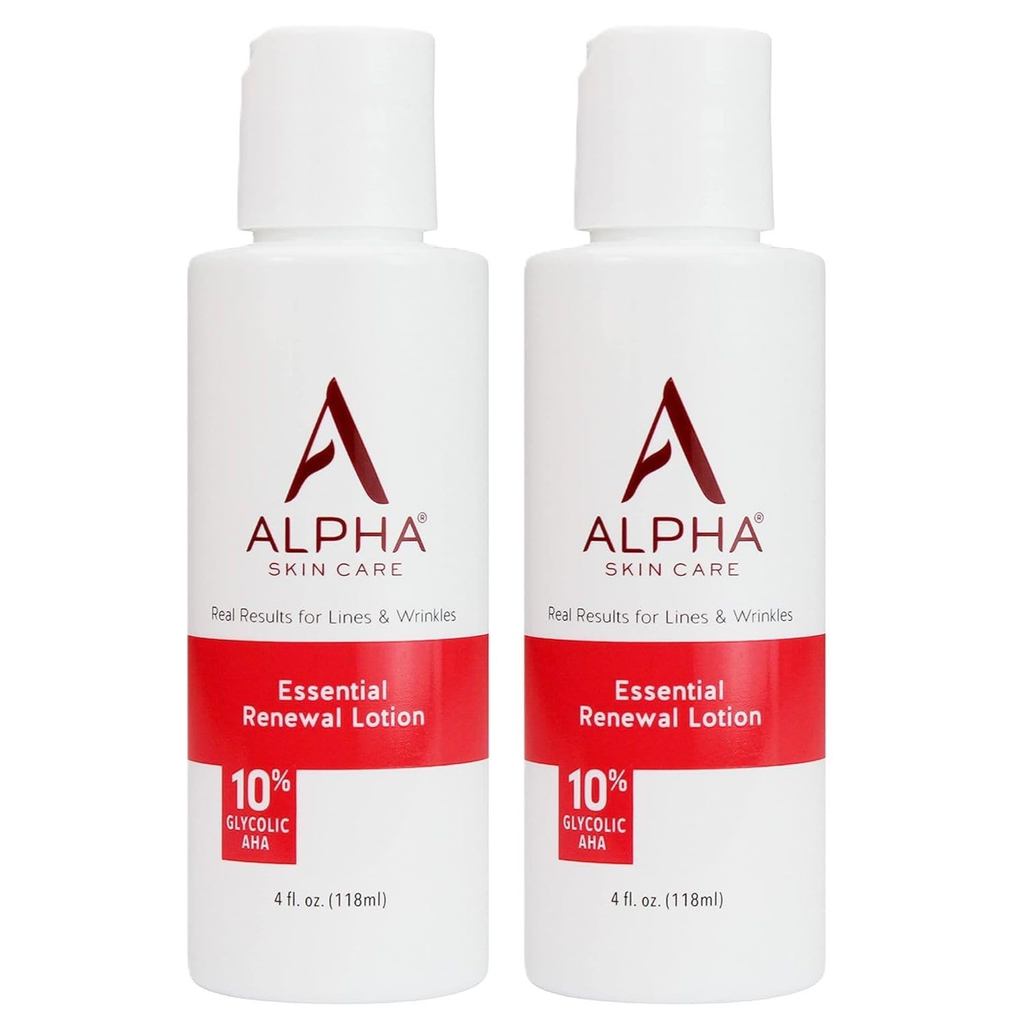 Alpha Skin Care Essential Renewal Lotion, 10% Glycolic AHA, Công thức chống lão hóa, Giảm nếp nhăn &