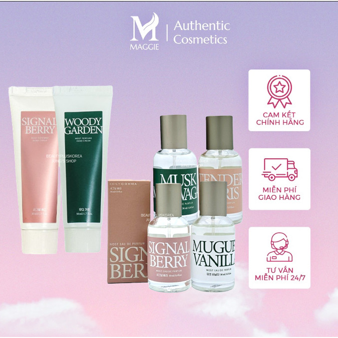 Bộ nước hoa Comma Daily kèm kem dưỡng tay trong nước siêu thơm Hàn Quốc - Nước hoa Daily Comma Most 