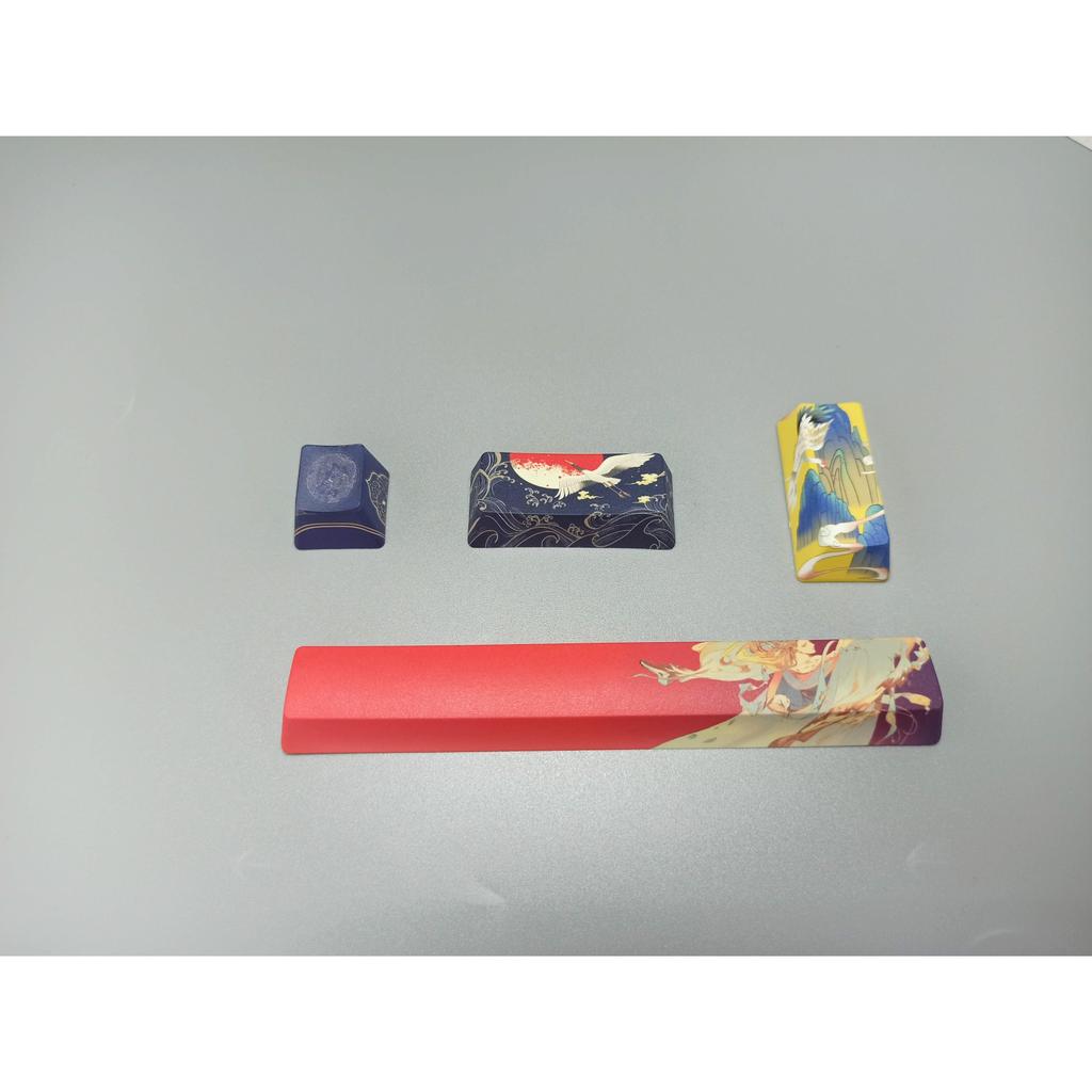Phong Cách Trung Quốc Cần Cẩu PBT Thăng Hoa Độc Đáo Keycap Không Gian Chìa Khóa / Phím Trả Lại Bàn P