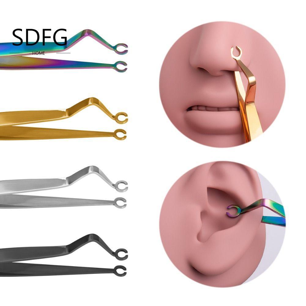 SDFG Body Piercing Tool, Thép không gỉ Septum Piercing Tool Da Forceps, Micro-blooding Catheter Gaug