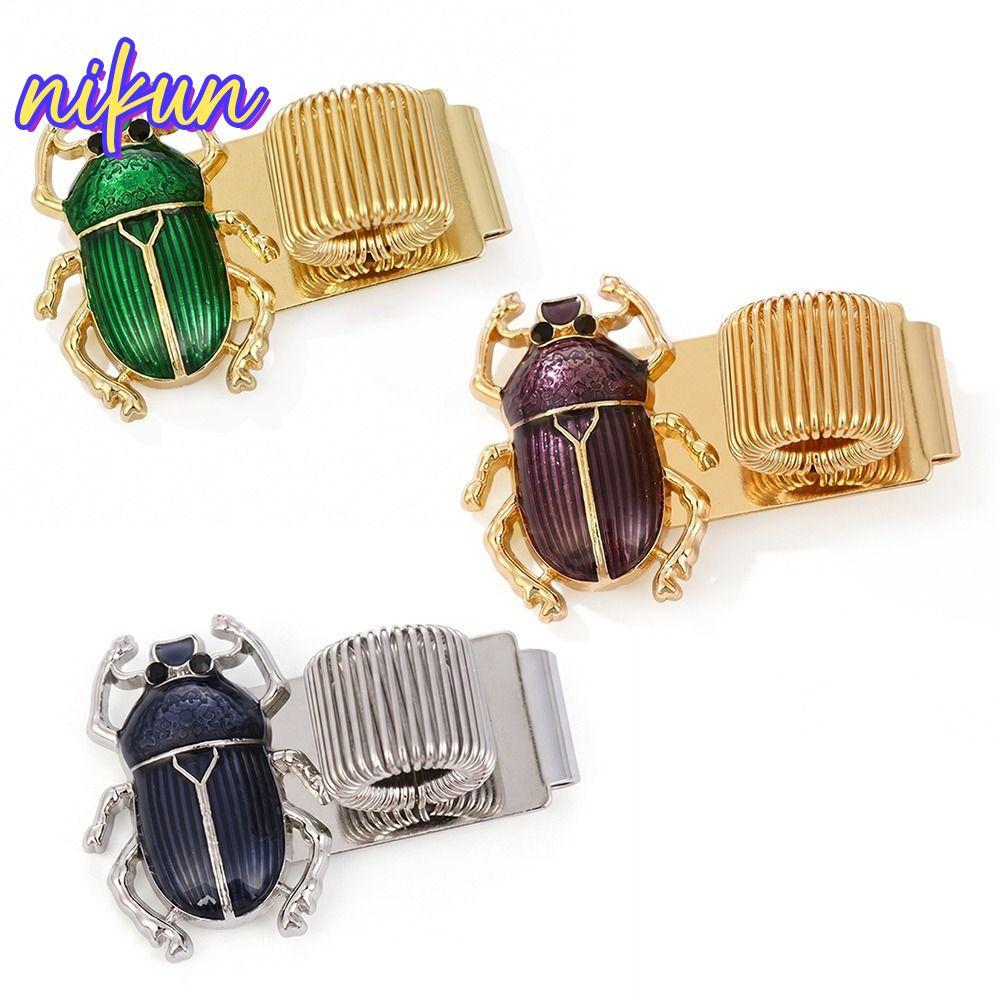 NIKUN Scarab Beetle Pen Clip, với Pen Loop Metal Pen Clip, Đa chức năng Co Giãn Scarab Beetle Bookma