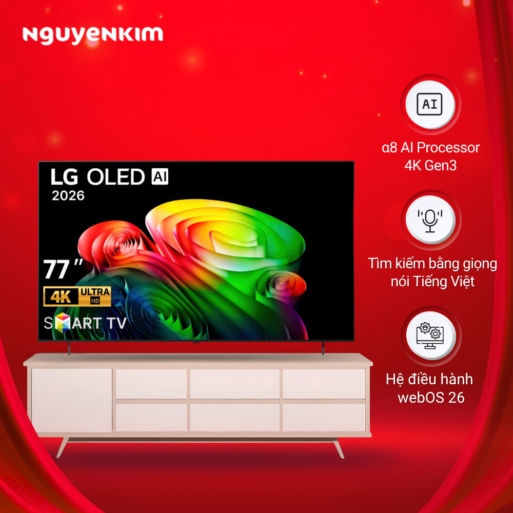 Smart Tivi OLED AI LG 4K 77 inch OLED77B6PSA