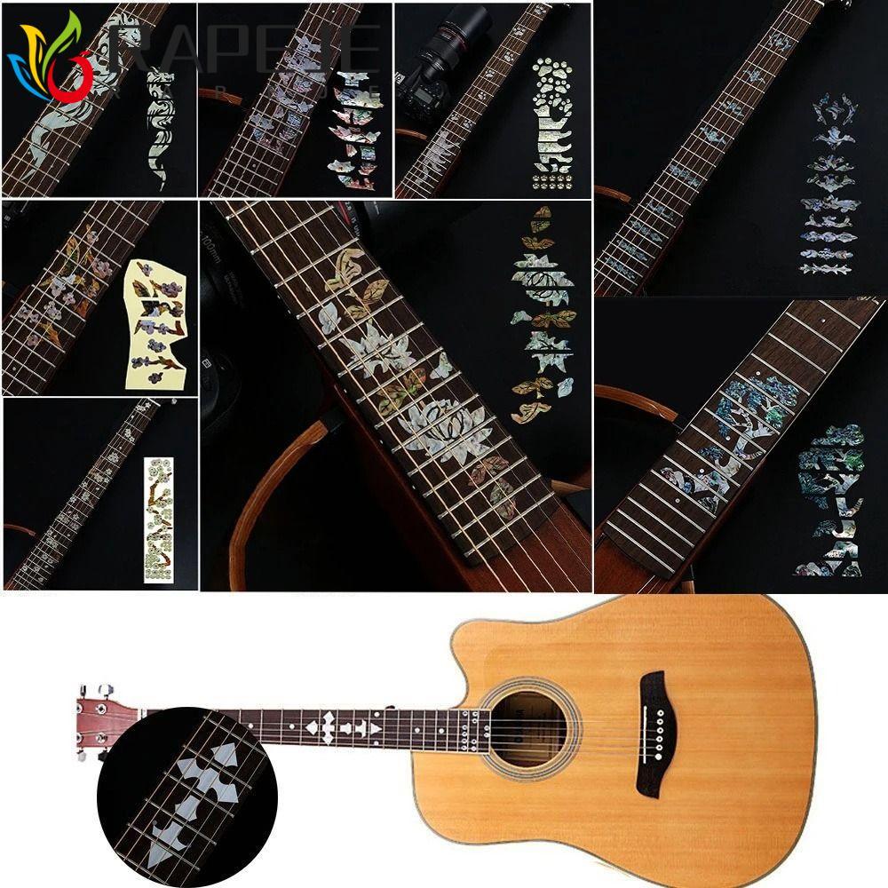 RAPEJE Cross Inlay Đề Can 22 Phong Cách Nhạc Cụ Guitar Inlay Miếng Dán Đàn Guitar Điện Bass PET Fret