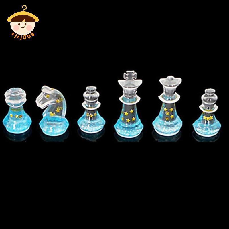 [8C05] Khuôn silicon hình cờ vua quốc tế DIY Clay UV Epoxy Resin Khuôn mặt dây chuyền khuôn làm đồ t