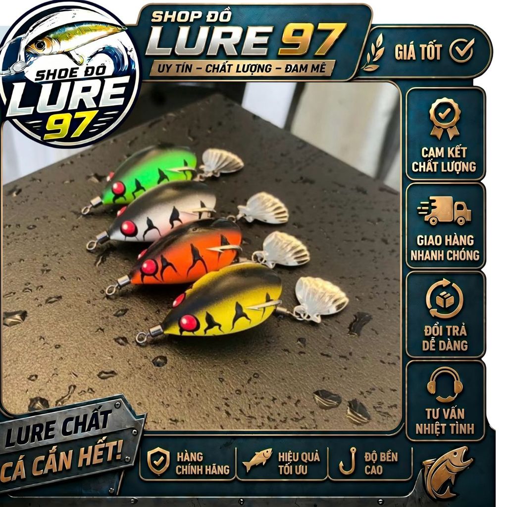 CHADO H1 Thunder Mini Chado Sấm Sét – Nhái Hơi 2.7cm 5.5g Shop Lure 3 Miền