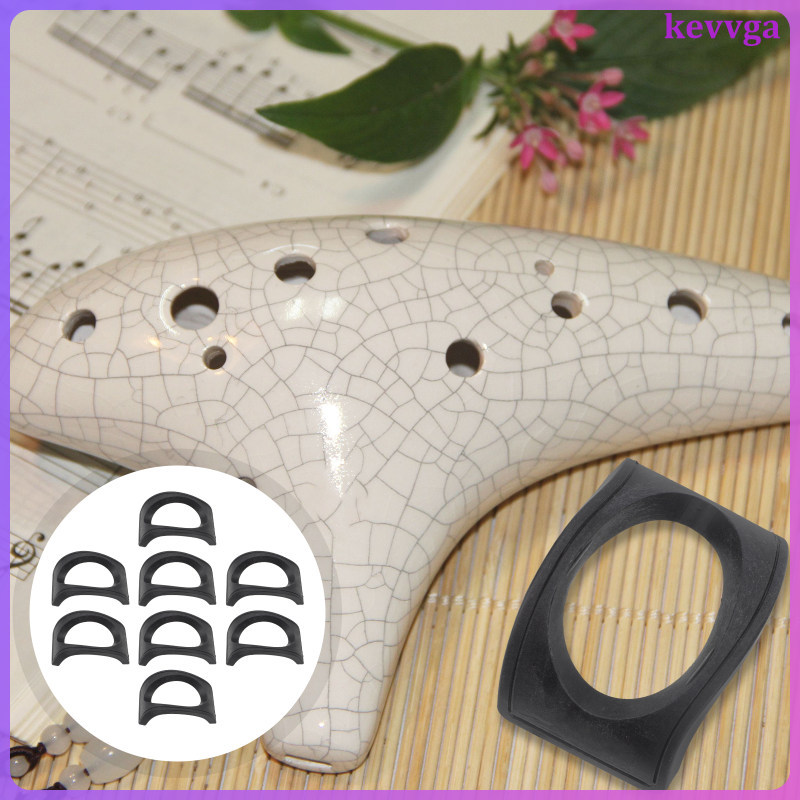 8 Chiếc Nhựa Đen Ocarina Giữ Nhạc Cụ Di Động Đứng Cho Ocarina kevga