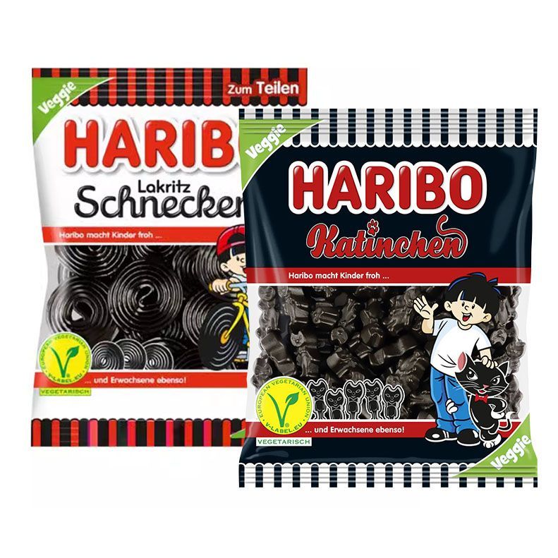 Nhập khẩu Đức Haribo Haribo Haribo Haribo Cam thảo Kẹo dẻo Bánh xe Tricky Batman Không ngon Chất liệ