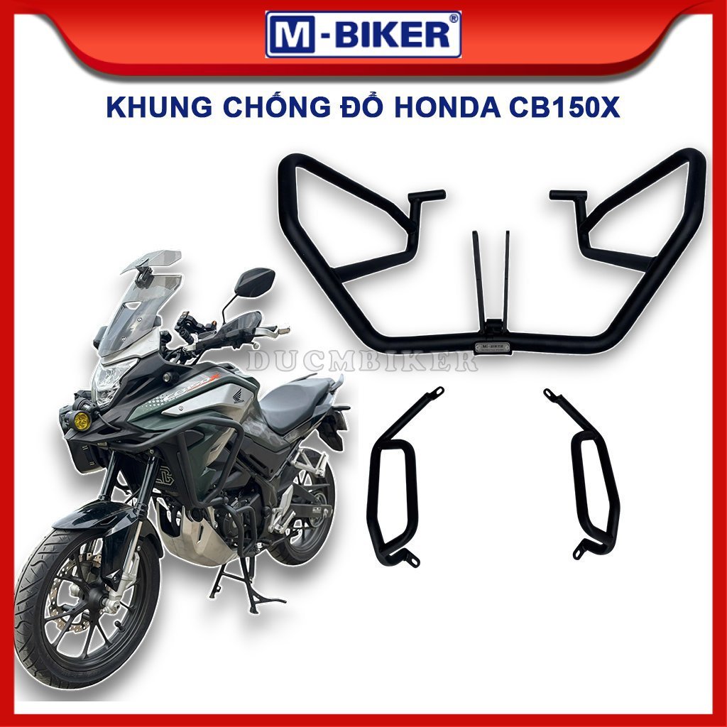M-Biker | Chống đổ CB150X, Khung chống đổ CB150X, Chống đổ lốc máy CB150X, Quây chống đổ trên CB150X