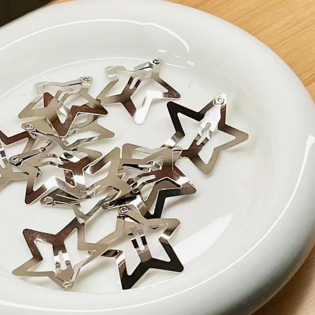 Kẹp tóc Star Bb Hàn Quốc Kẹp kim loại Mini Kẹp tóc Pentagram A8l8