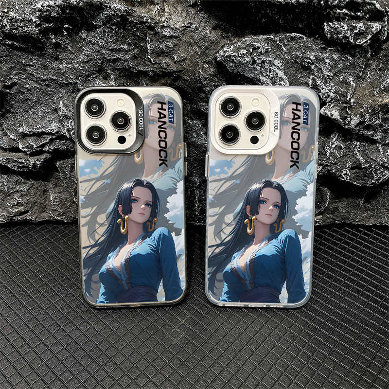 Ốp lưng iPhone bạc màu Boa Hancock One Piece nữ hoàng hải tặc cho iPhone 11 12 13 14 15 16 17 Pro Max chống rơi cao cấp | BigBuy360 - bigbuy360.vn
