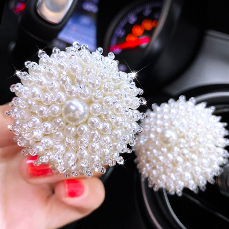 【Ready Stock】 Pearl Flower Car Perfume Air Conditioner Air Outlet Clip Car Aromatherapy Car Interior