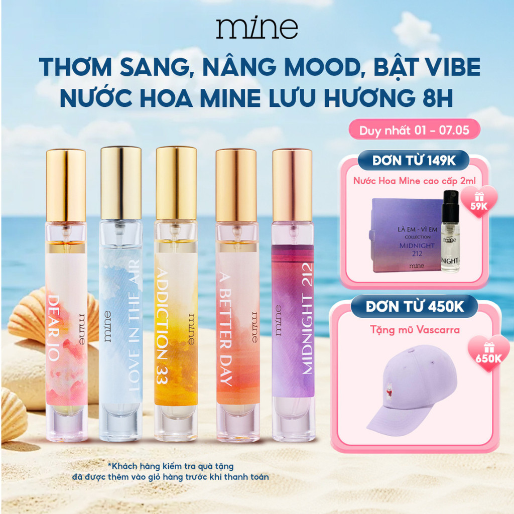 Nước Hoa Mine 9ML Hương Thơm Ngọt Ngào, Quyến Rũ, Tiểu Thư,Sang Chảnh, Nữ Tính Lưu Hương Suốt 8H