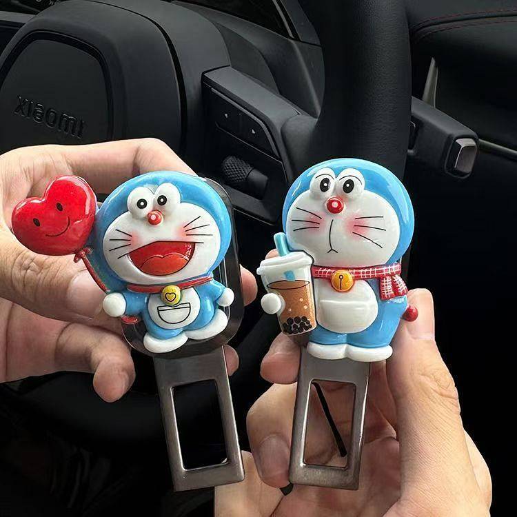 Car Safety Plug with Buckle Plug Doll Cute Pokonyan Car Front and Rear Seat Belt Extension Holder Sn
