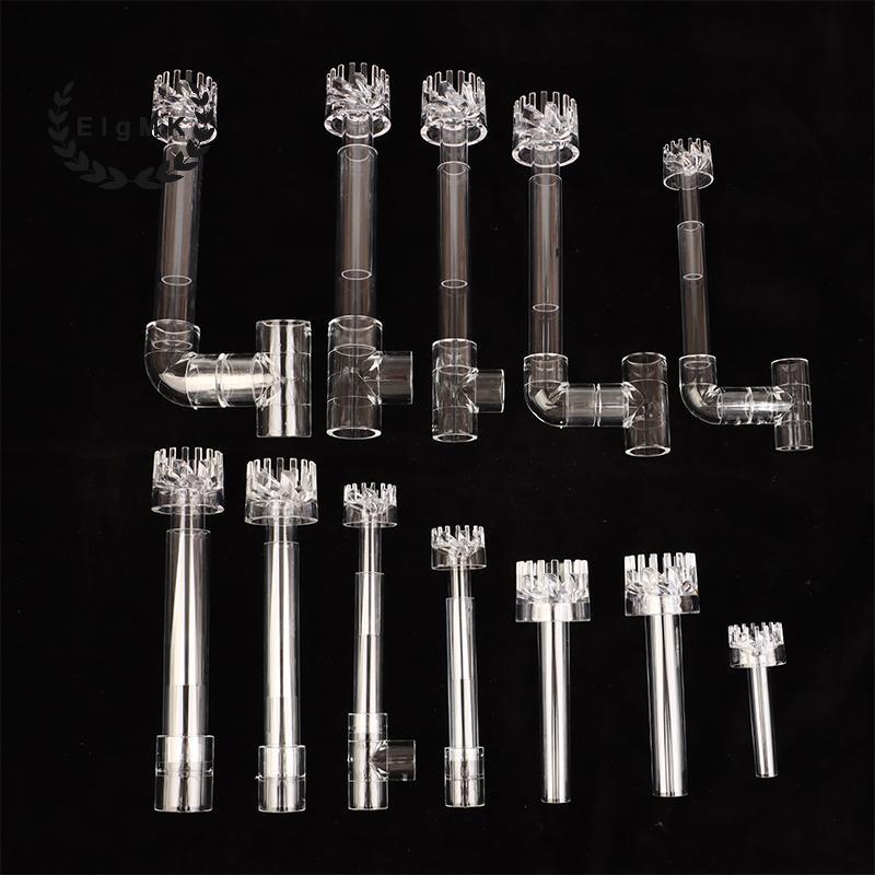 [ElgMK] 1 Bộ DIY Clear Aquarium Skimmer Acrylic Lily Spin Inflow Outflow Water Plant Tank Filter Cle