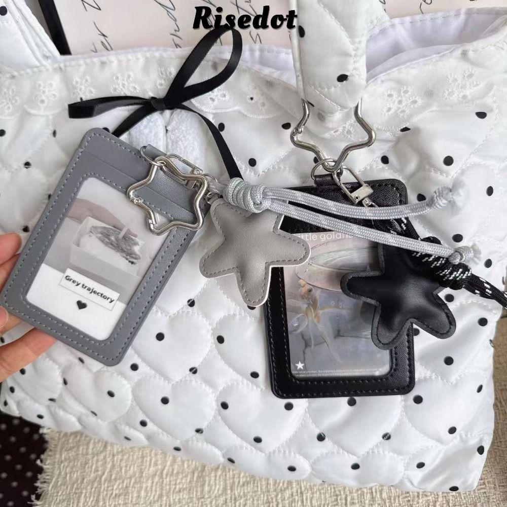 RISEDUT Kpop Idol Photocard Holder, Hộp đựng thẻ da PU Y2k, Túi đựng thẻ ảnh INS Idol cầm tay