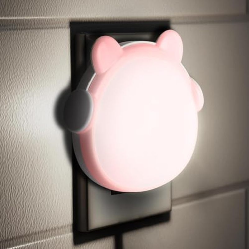 LED Lamp, Plug-in Night Light for Bedroom, Bathroom, Kitchen - 0.5W Plastic Bear Design, Perfect for