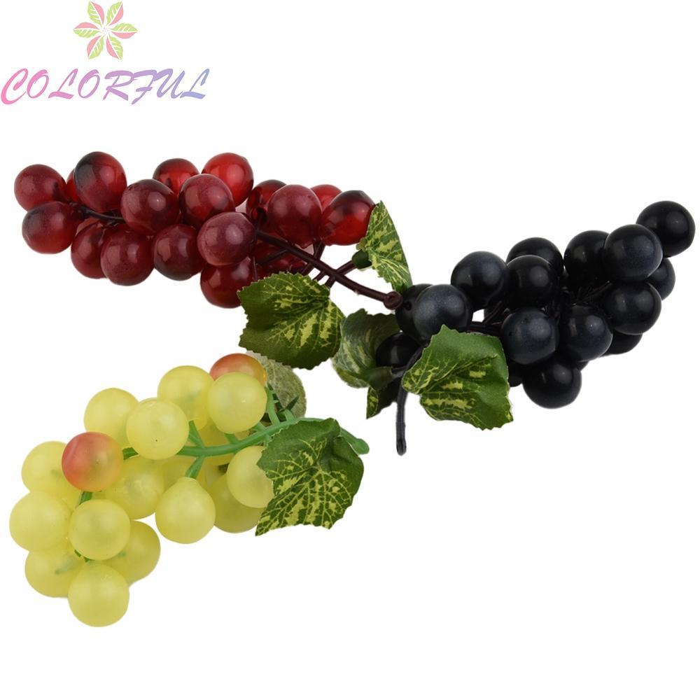 Black Simulation Grapes 1 Bunches Home Decor Lifelike Plastic Fake Fruit