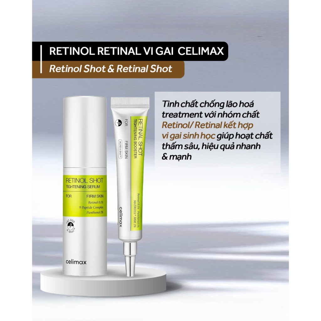 Tinh chất chống lão hoá retinol vi gai CELIMAX RETINOL SHOT SERUM/ RETINAL SHOT BOOSTER